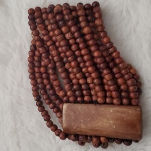 Wooden Beaded Stretch Bracelet
